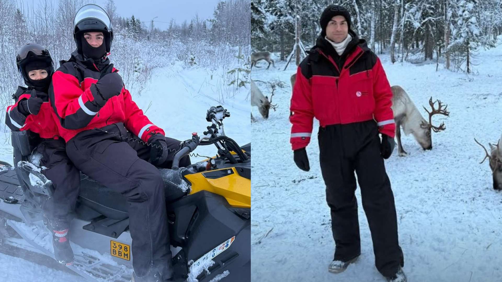 Cristiano Ronaldo at the North Pole Snow mobiles reindeers for CR7 as Portuguese superstar enjoys winter wonderland break alongside Georgina Rodriguez Goal